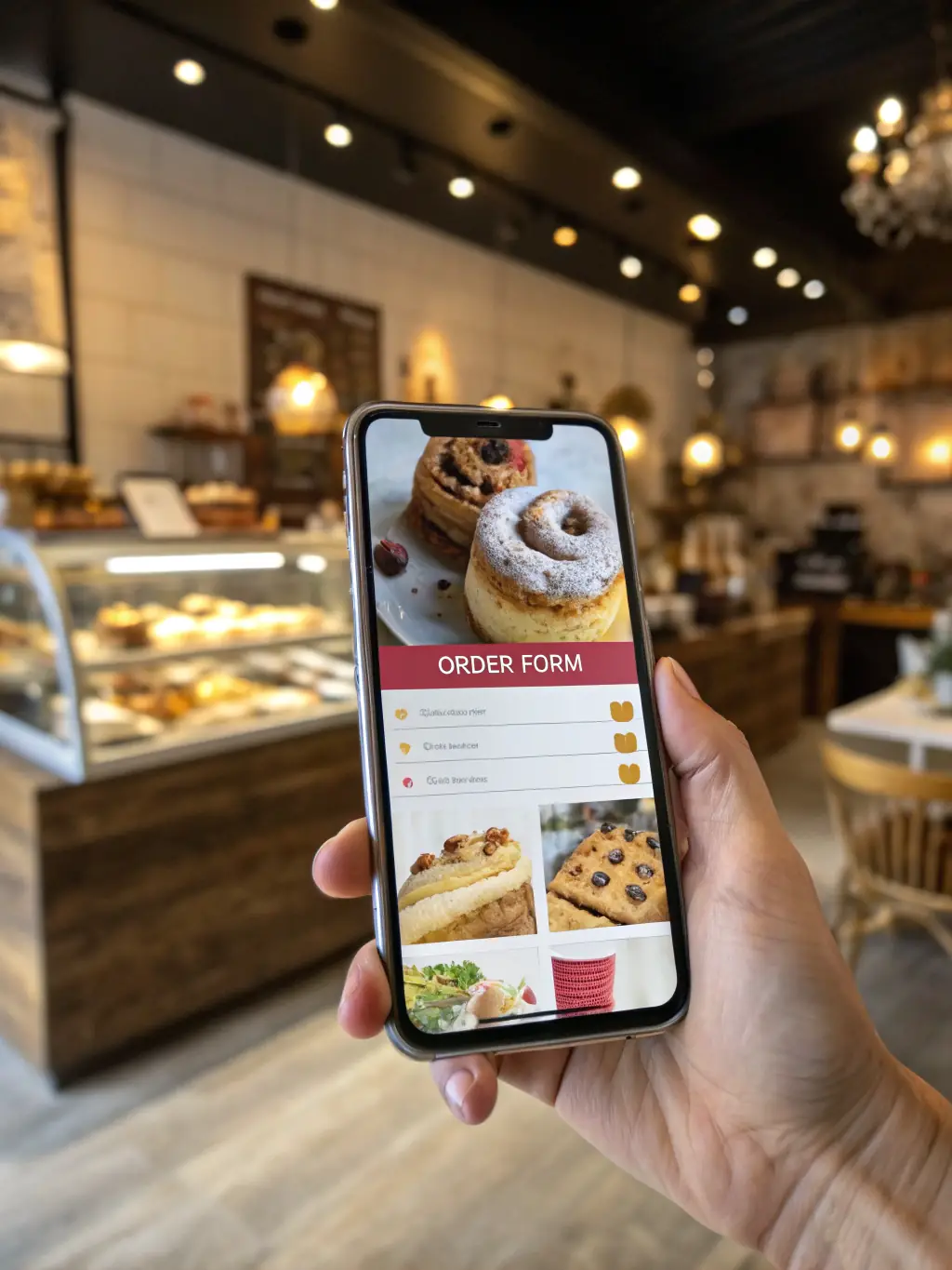 A clean, modern website design showcasing a local bakery's products, emphasizing visual appeal and easy navigation.